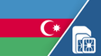 Azerbaijan SIM Card – Travel connectivity for Azerbaijan. Image featuring the Azerbaijan flag and a SIM card icon.