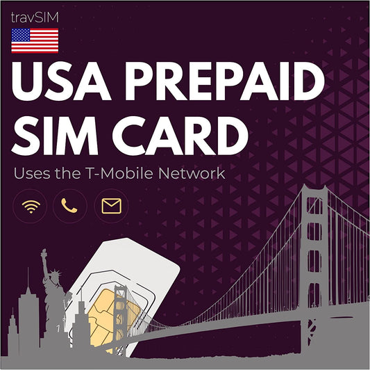 Carte SIM de voyage prépayée pour les États-Unis (forfaits de données, d'appels et de SMS)