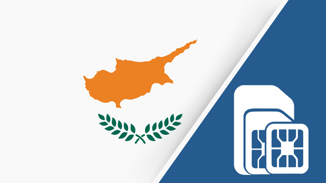 Cyprus SIM Card – Travel connectivity for Cyprus. Image featuring the Cyprus flag and a SIM card icon.