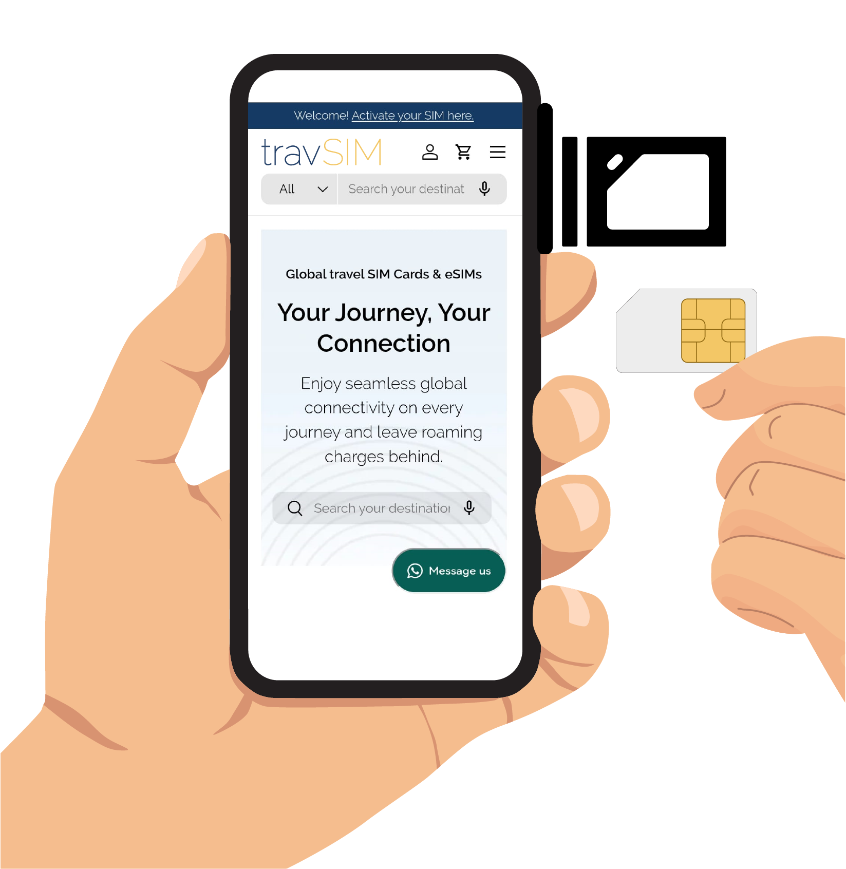 TravSIM Israel SIM-Karte - 15 Tage 5GB 5G/4G Daten Mit Unbegrenztem Zugang Zu Social Media