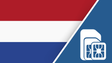 Netherlands SIM Card – Travel connectivity for Netherlands. Image featuring the Netherlands flag and a SIM card icon.