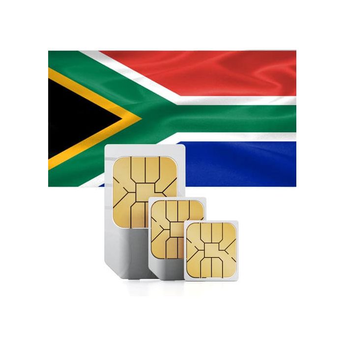 south africa flag and sim card